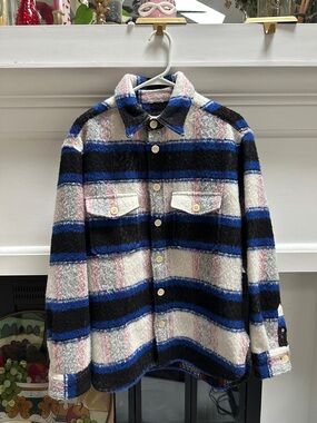 AllSaints Rayado Oversized Flannel Jacket